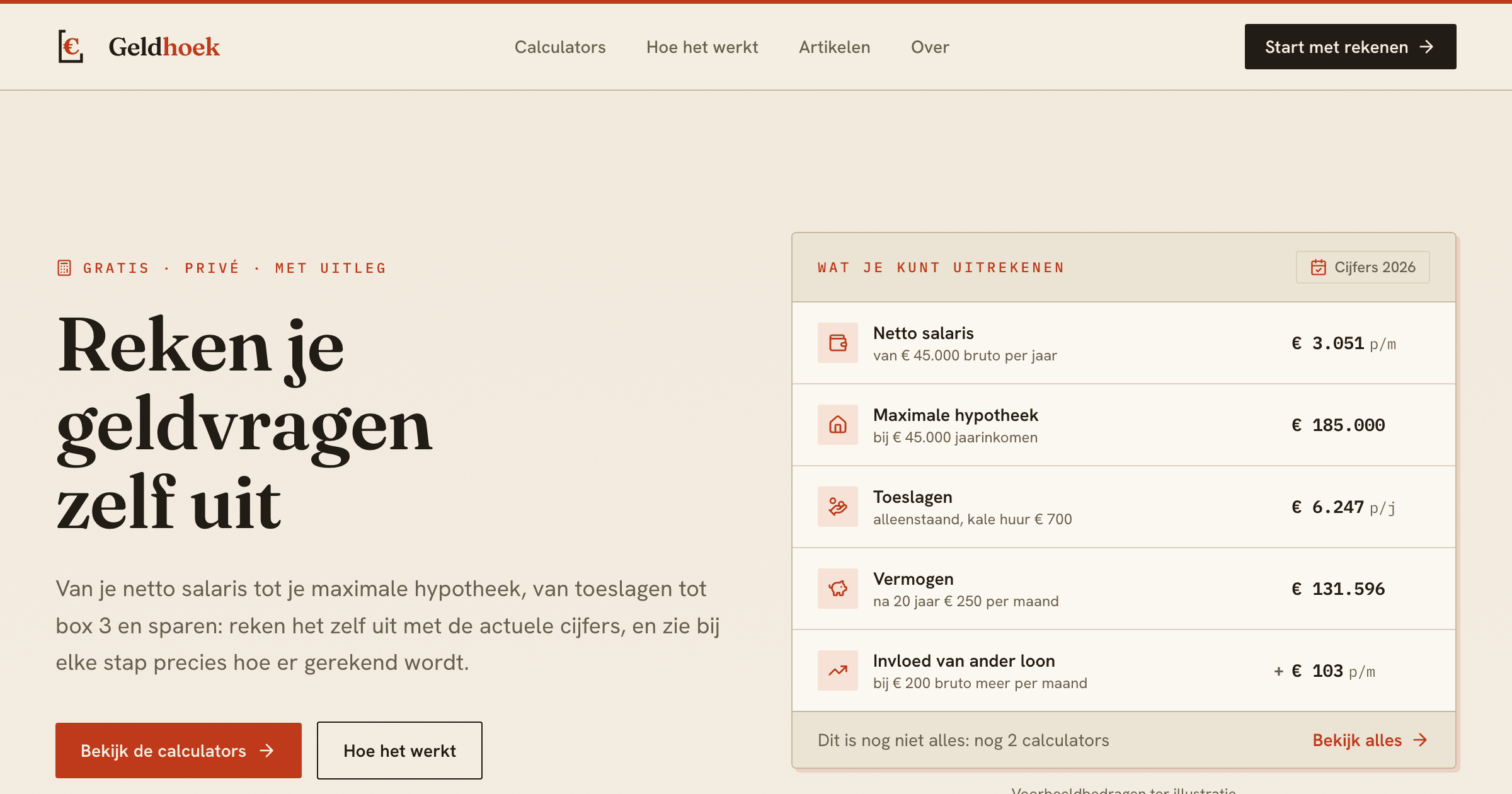 Geldhoek: Privacy-First Calculators for Dutch Money Questions