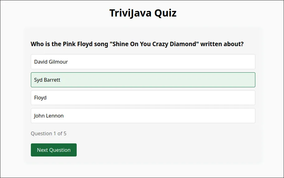 first question